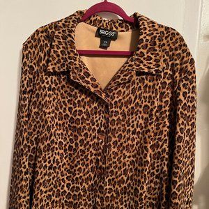 BRIGGS CHEETAH PRINT LIGHT JACKET/SHIRT SZ 2X